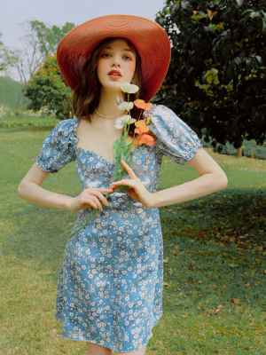 Maisy Dress - Blue Floral