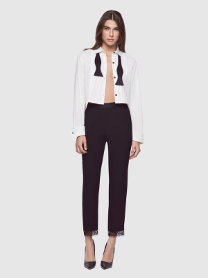 Cropped Tuxedo Shirt