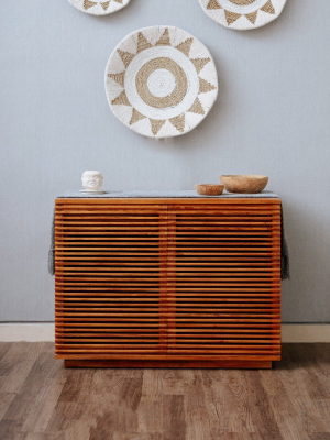 Jensen Slatted Teak Cabinet -slim Profile