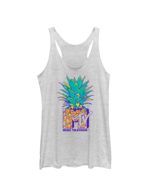 Women's Mtv Pineapple Logo Racerback Tank Top