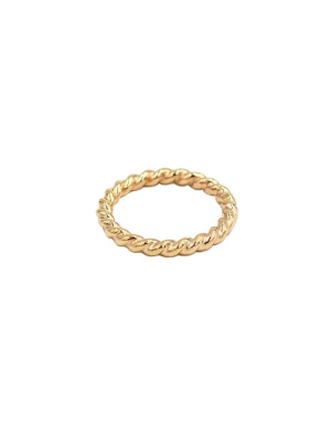 Gold Bold Rope Ring