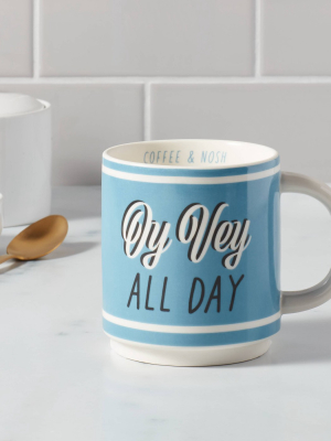 16oz Oy Vey All Day Mug Blue - Threshold™