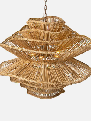 Alondra Chandelier Large Natural Rattan