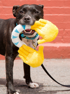 Bark Hallechewjah! Emoji Hands Dog Toy