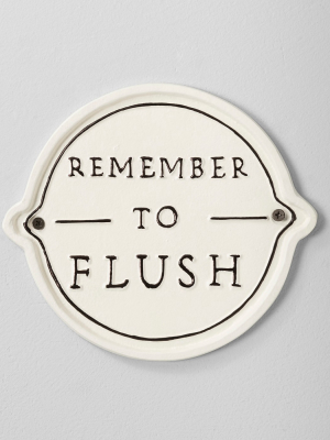 'remember To Flush' Wall Sign White/black - Hearth & Hand™ With Magnolia