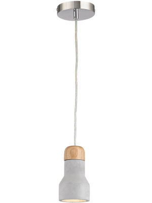 Brady Pendant Wood/polished Concrete