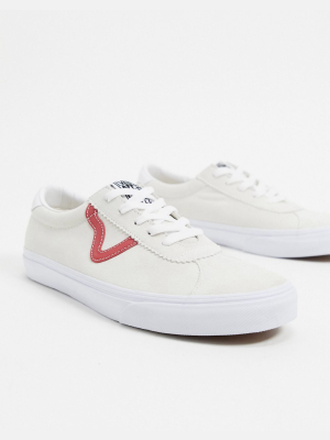 Vans Sport Sneakers In Cream/red