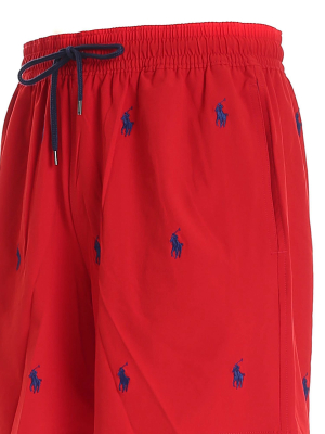 Polo Ralph Lauren All-over Logo Embroidered Swim Shorts