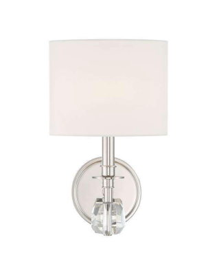 Chimes 1 Light Polished Nickel Sconce