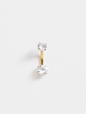 Kingsley Ryan Gold Crystal Belly Bar