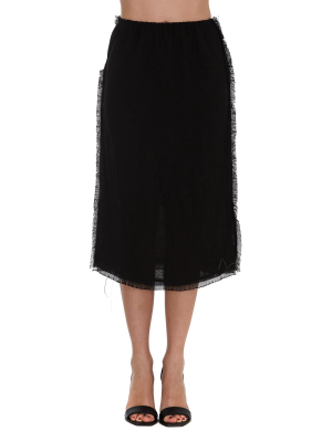 Marni Frayed Edge Midi Skirt