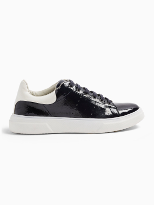 Navy Patent Chunky Sneakers