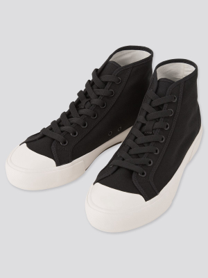 Men Cotton Canvas High-cut Sneakers