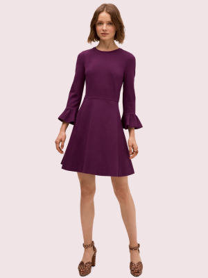 Bell Sleeve Ponte Dress