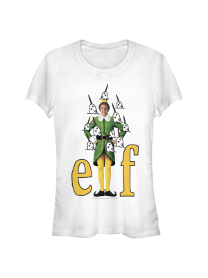 Junior's Elf Buddy & Mr. Narwhal Cartoon T-shirt