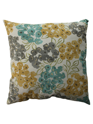 Luxury Floral Pool Throw Pillow Beige - Pillow Perfect