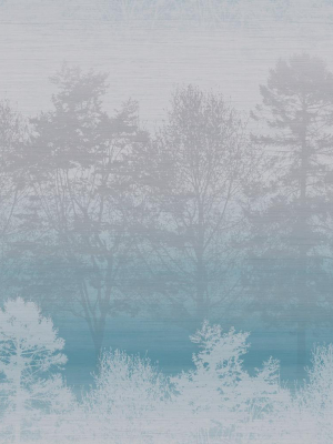 Mist Wallpaper In Blue, Silver, And Grey From The Aerial Collection By Mayflower Wallpaper