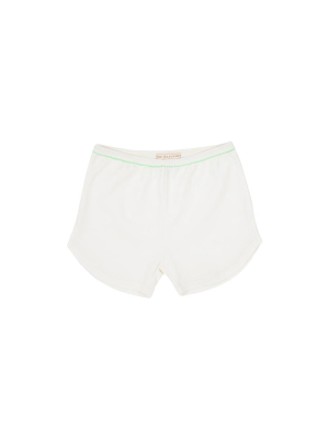 Itty Bitty Undershorts - Palmetto Pearl With Grace Bay Green Picot Trim