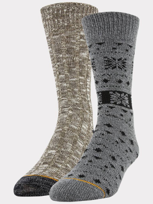 Signature Gold By Goldtoe Men's Crew Socks 2pk - Charcoal Gray 6-12.5