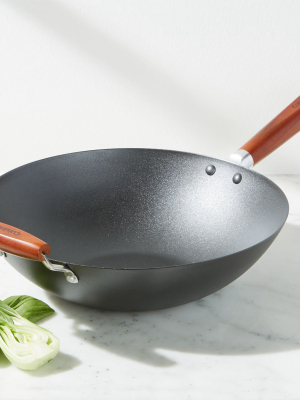 Cuisinart ® 14" Pre-seasoned Steel Wok With Helper Handle