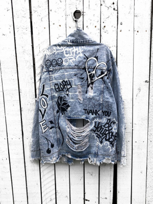 'graffiti Girl' Denim Jacket