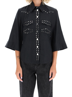 Ganni Stud-embellished Shirt