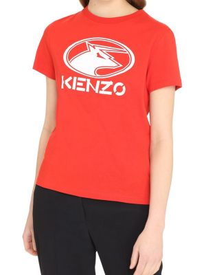 Kenzo Logo Printed Crewneck T-shirt