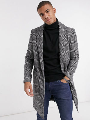 Good For Nothing Overcoat In Gray Check
