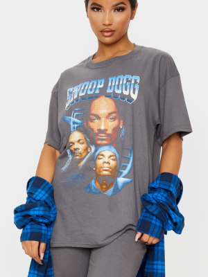 Grey Snoop Dogg Faces Oversized T Shirt
