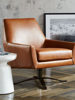 Lucas Leather Swivel Base Chair