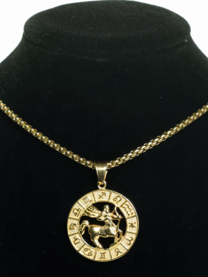 Dell Arte By Jean Claude Sagittarius Zodiac Sign Pendant Necklace