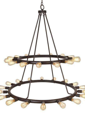 Dakota 33 Light Bronze Chandelier