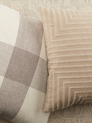 Neutra Geometric Pillow In Light Taupe