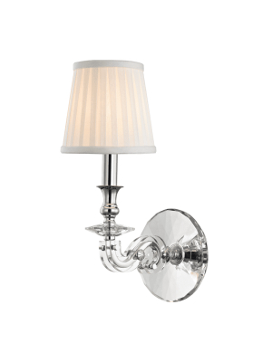 Lapeer 1 Light Wall Sconce Polished Nickel