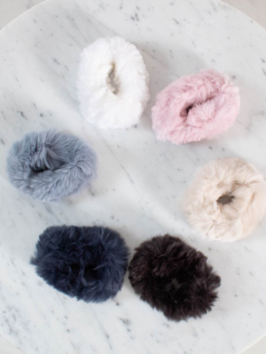 The Knitted Fur Scrunchies