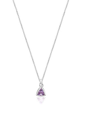 Amethyst Charm Silver Necklace