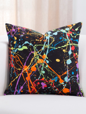 26"x26" Neon Splat Accent Throw Pillow With Sham - Crayola