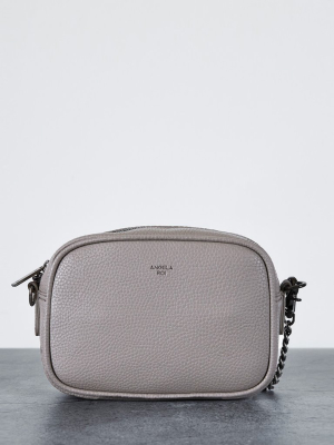 Grace Micro Crossbody [signet] - Light Mud Gray