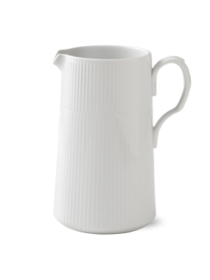 White Fluted Plain Modern Jug