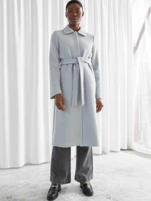 Belted Wool Blend Coat