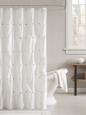 72"x72" Masie Cotton Shower Curtain Ivory
