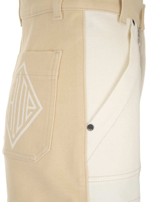 Chloé Logo Print Two-tone Shorts