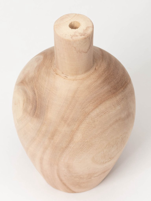 Larissa Paulownia Wood Vase