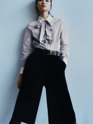 Poplin Bow Shirt