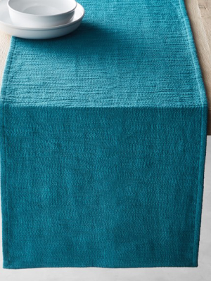 Textured Table Runner, Teal