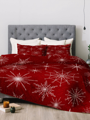 Snowflakes Comforter Set - Deny Designs