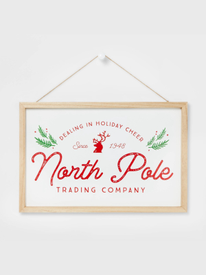 North Pole Trading Company Hanging Sign - Wondershop™