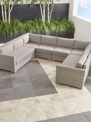 Ventura Quartz 6-piece Loveseat Sectional With Sunbrella ® Cushions