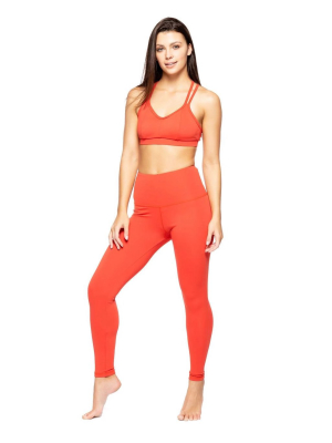 Strut This Teagan Ankle Legging Orange Pop