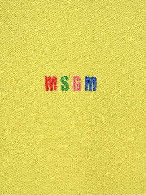 Msgm Logo Embroidered Sweatshirt